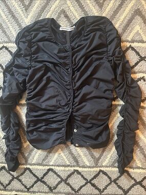 Alexander Wang Black Ruched Top